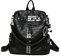 DEERWORD Donna Borse a Zaino Borsa a Zainetto Elegante Tracolla Zaini Firmate Marca Zainetti Antifurto PU pelle 6556 1 pz Nero V7