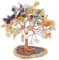 KYEYGWO Geld Baum auf Achat Basis Bonsai Skulptur Figur für Glück Reichtum Gesundheit 2,3-3 hoch gewickelt