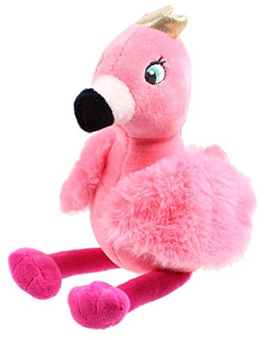 JEMINI 023746 Flamant Rose Peluche +/- 24 cm avec hochet