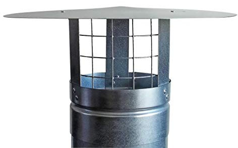 FOXY METAL FABRICATION CHIMNEY CAP,RAIN CAP,CHIMNEY COWL,GALVANISED WITH BIRD GUARD TO FIT 6/150MM FLUE PIPE