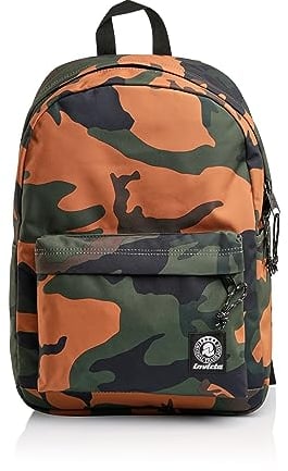 Invicta CARLSON Fantasy, Rucksack aus nachhaltigem Stoff, Geräumige Schultasche für Teenager, Mädchen und Jungen, für Uni, Sport & Freizeit, mit Laptopfach, italienisches Design, camouflage