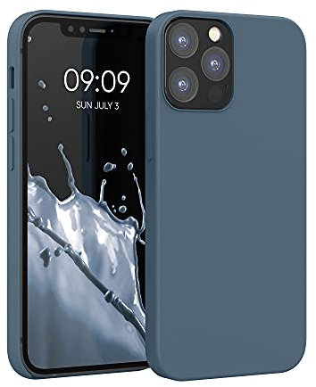 kwmobile Housse Compatible avec Apple iPhone 12 / iPhone 12 Pro Coque - Housse de téléphone Protection Souple en TPU Silicone - Ardoise foncée