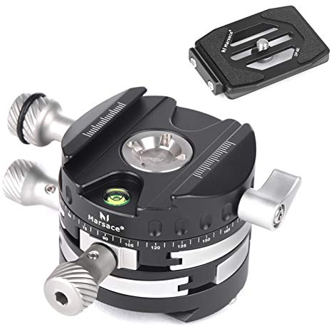 MARSACE DW-4 Geared Ballhead 3 in 1 Panorama Micro Still Life Photography of Tripod pan tilt Gear Holder