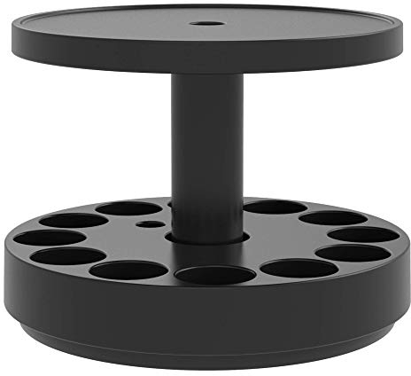 Fidelis Diffusor-Ständer für ätherische Öle, 2 Etagen, für bis zu 12 Flaschen mit ätherischem Öl und Diffusor (schwarz)