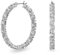 Swarovski Ortyx Kreolen, Trilliant-Schliff, Weiß, Rhodiniert