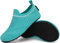 SAGUARO Chaussons Maison Enfants Pantoufle d'intérieur Garçons Fille Antidérapantes Chaussures de Semelle en Caoutchouc, Bleu Menthe, 34/35 EU