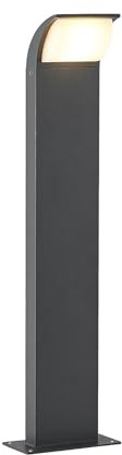 Lucande LED Außenleuchte Tinna (Modern) in Schwarz aus Aluminium (1 flammig,) - Wegeleuchte Pollerleuchte Wegelampe Sockelleuchte