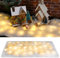 Blulu Weihnachten Tischläufer mit LED Beleuchtung Schnee Batteriebetriebener Tischläufer Weißer Vlies Stoff Schneedecke Weihnachten Künstlicher Schnee Tischläufer (5, 17,7 Zoll x 6 Feet)