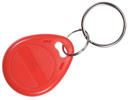 sourcing map Ausweis Schlüsselanhänger RFID Näherung 125KHz Wiederbeschreibbar Copyable Token Tag für Türeingang Zugangskontrollsystem Rot 10 Stück
