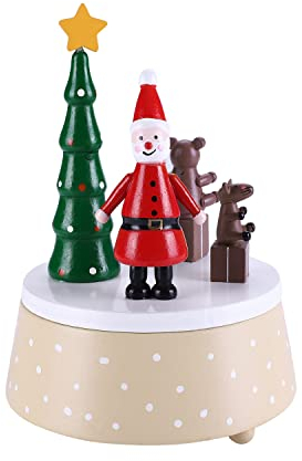 Kristallkugel Weihnachten Verträumt Musikbox Holz Weihnachtsmann Weihnachtszug Weihnachtskugeln Karussell Musikspieluhr Rotierend Spieluhren Umweltfreundlich Traumkugel Romantik Schneekugel Geburtstag