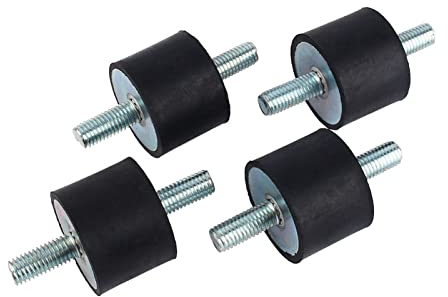 Mikqky 4 Stücke Schwingungsdämpfer, Gummipuffer M8, Gummilager mit Schrauben, Anti Vibration Gummi Isolator Halterungen M8, Klimaanlage Gummipuffer M8, Anti-Vibrations-Silentblock (VV, 30 x 30)