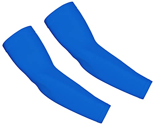 Y·J Back home Manicotti per braccia per uomini, donne, giovani, protezione solare, rinfrescante, UPF 50, a compressione, per coprire le braccia.., Blu, Taglia unica