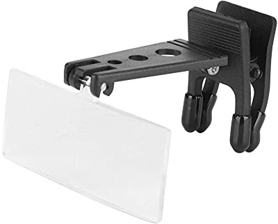Lupenbrille Brillenlupe, Brillen Lupenclip 1,5X 2,5X 3,5X Head Mount Lupe für Brillenträger Hände Frei Vergroesserungsbrille Juweliere Reparatur Nähen Handwerk ältere Menschen Lesen