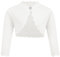 trudge Girls Cardigan Children Long Sleeve Knitted Shrug Bolero Dress Cover up Kids for Communion and Wedding Party Cream White 160 Ages 10-11