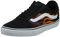 Vans Men's Ward Deluxe Sneaker, Faded Flame Black/White, 8 UK (42 EU)