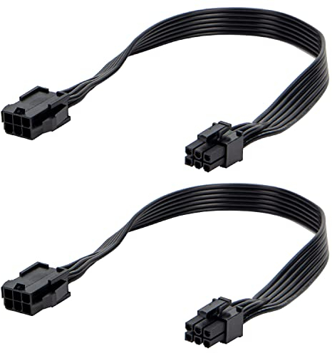 YieJoya Cavo adattatore di alimentazione PCIe da 6 pin a 6 pin PCI Express, 2 pacchetti da 6 pin a 6 pin