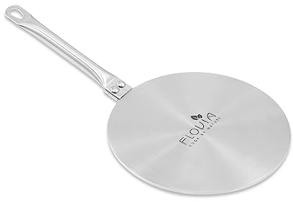 Adaptador de inducción de disco placa de 24 cm de difusión de calor de acero inoxidable, difusor de inducción Moka para utilizar cafeteras y utensilios de cocina