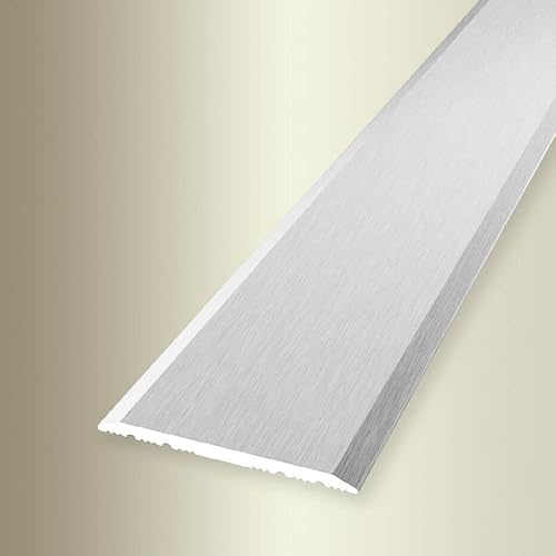 PROVISTON | Übergangsprofil | Breite: 32 mm | Höhe: 0-99 mm | Länge: 1000 mm | Aluminium eloxiert | Glatt | Silber Fein Geschliffen | Selbstklebend