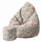 DreamRoots Bean Bag 80x80x120cm - Sitzsack mit Lehne und Hocker und Bezug - Sitzkissen Boden - Chill Bubibag - Sitzsack mit Füllung - Erwachsene mit Füllung M-Lichtblum1