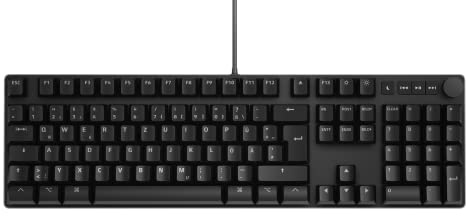 Das Keyboard MacTigr Mechanische Tastatur QWERTZ DE Layout für Mac - 106 Tasten, Cherry MX Red Niedrigprofil-Schalter, NKRO, 2-Port USB 3.1 Hub, Lautstärkeregler, Metallgehäuse (DKTIGMACMXRLPI1DE)