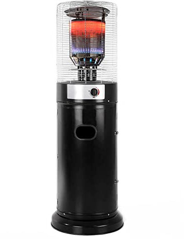 MBH - Chauffage d'extérieur bas pour les terrasses d'hôtels et de restaurants. Chauffage d'extérieur au gaz butane pour les terrasses de bars et de restaurants. Couleur noire.