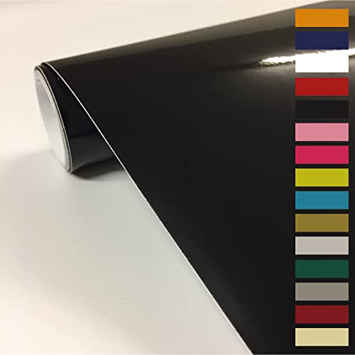 vgoltd Furniture Stickers Gloss Self Adhesive Vinyl Wrap Sticky Contact Paper Roll for Kitchen Countertop Cupboard Cabinets Wardrobe & Tabletops (Black, 30W x 1000L cm)