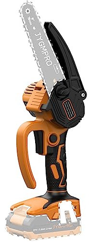 JYGMPRO Corps de la mini tronçonneuse 6 pouces, batterie, chaîne,guide chaîne, chargeur non inclus