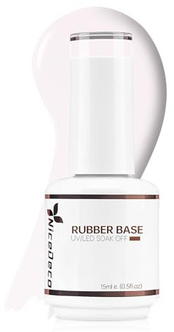 Nicedeco Rubber Base Gel Rosa 15ml LED UV Rubber Gel Soak Off Nail Art Maniküre 14