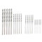 XiBany Juego de Brocas de Diamante, 20 Piezas, 4 tamaños, 1mm, 1,5mm, 2mm, 2,5mm, Punta giratoria, joyería, Playa, mar, Conchas de Cristal, Piedras Preciosas, lapidario