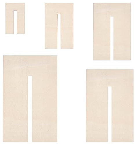 BENECREAT 5 Stück Bogenmacher-Vorlagen, Holz-Fliegenbretter Zum Basteln, Nähwerkzeug Für Die Herstellung von Schleifen, Haarschleifen, Geschenkbögen, Bastelarbeiten, Schlitz: 8mm