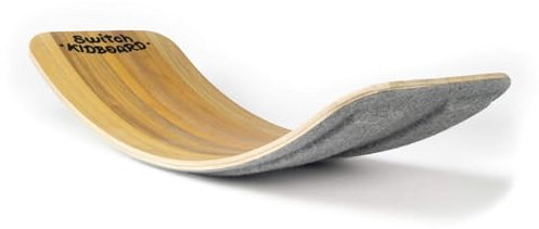 Rocker Balance Board für Kinder, sicher für Kinder, Fingerschutz, Filz, hölzernes Montessori-Lernspielzeug (Natural)