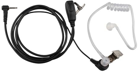 Jopto Cuffie Walkie Talkie 1 Pin 2.5mm Auricolare con Tubo Acustico Trasparente Cuffia Headset Compatibile con Radio Bidirezionale Motorola Talkabout H20 T82 T92 TKLR T6210 T80/T80 Extreme T9500XLR