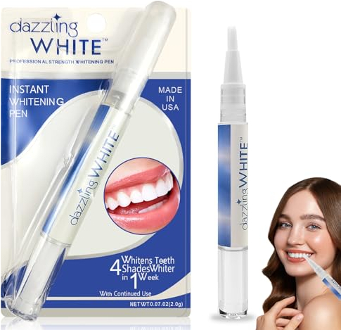 2 Unidades Lápiz Blanqueador Dental, Gel Blanqueador de Dientes, Sin Sensibilidad Blanqueadores de Dientes Gel, Para Dientes Negros, Dientes Amarillos, Sabor a Menta