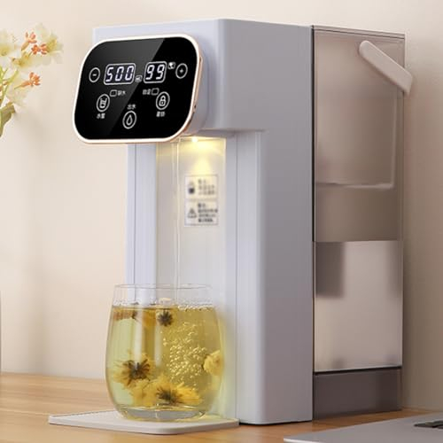 Cold/Hot Water Dispenser, 3L Water Tank, 12-level Temperatures/8 Volume Settings, Countertop Water Filter System with Safety Lock for Living Room, Office