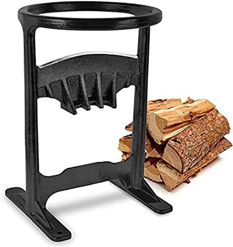 Holzspaltkeil, manueller Brennholzspalter, Holzspalterhalter aus Stahl, hochfester Holzspalter, handgefertigtes Brennholzspalter-Werkzeug, sicherste Art, Brennholz zu schneiden