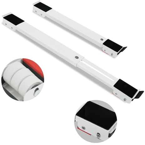Leseed Base Per Lavatrice Regolabile, Portata 300 Kg, Base Con Ruote Con Base In Gomma Antiscivolo Ammortizzante, Adatta Per Frigoriferi, Divani, Armadi, Asciugatrici (Weiß)