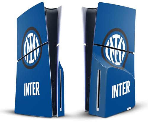 Head Case Designs Licenza Ufficiale Inter Milan Logo Distintivo Vinile Sticker Gaming Pelle Adesivo Compatibile con Sony Playstation 5 PS5 Slim/PRO Disc Edition Console