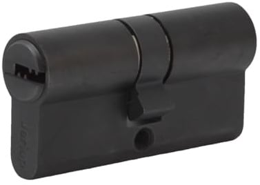 Jeriup 60 mm (25/10/25) Ölgeriebener Bronze Euro-Profil-Doppelzylinder mit 5 Schlüsseln (Dimpel), Doppel-Kupfer-Schließzylinder, geeignet für Holz-, Verbund-, UPVC- oder Aluminiumtüren mit Euro-Profil