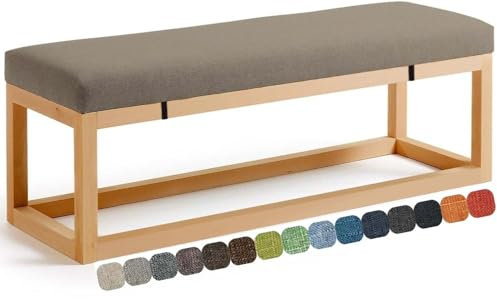UWOBTN Cojín para Banco Zapatero, Cojines para Banco Interior Exterior Jardín,Cojín para Asiento de Columpio, Lavable, Antideslizante, para Patio, Cocina, Comedor, Terrazas(G,80x40x3cm)