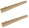 Sossai Holz Möbelgriffe aus Eiche | GAH01 | Lochabstand 224mm, Länge 304mm, 2 Stück