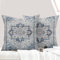 ECZOIL 2er Set Boho Kissenbezug 50x50 cm Kissenhülle Dekorative Dekokissen Boho Stil Vintage Zierkissen für Wohnzimmer Schlafzimmer Sofa Home Decor mit Verstecktem Reißverschluss - Vintage Blau