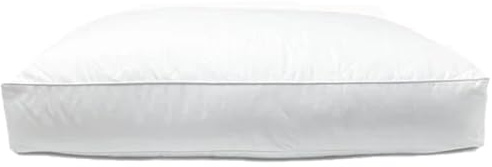 Boutique Collection Quilted Cotton Box Pillow – 100% Cotton Cover, Hypoallergenic Microloft Filling – Ideal for Neck, Shoulder Pain Relief, Side & Back Sleepers, 74x48cm with 10cm Gusset