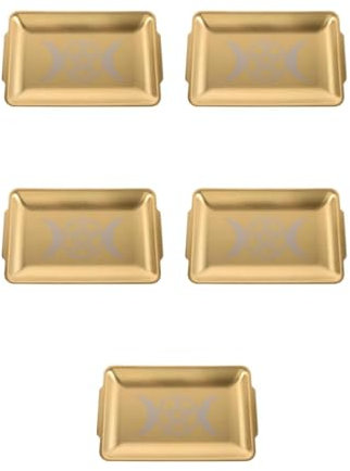 PRETYZOOM 5 Pièces Plateau De Stockage D'Herbes Plateau À Bijoux Ornement Goldendoodle Décoration Porte-Bougie Rituel Bol Plat Tarot Fournitures Rituelles Plat De Purification Plat De