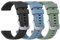 Tobfit Lot de 3 bracelets de rechange en silicone pour Garmin Vivoactive 4S/Venu 2S/Venu 3S/Vivomove 3S de 18 mm pour Garmin Forerunner 255S/265S homme femme (noir/vert/bleu gris)
