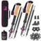 Alpteq® Carbon Wanderstöcke faltbar mit Korkgriff | Trekkingstöcke für Bergsport | Nordic Walking Stöcke für Damen und Herren | Ultraleicht und verstellbar mit Teleskop Klemmverschluss (100-120 cm)