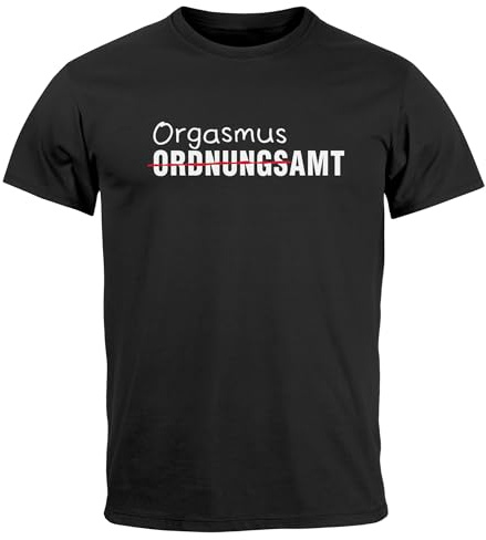 MoonWorks® Herren T-Shirt Aufdruck Ordnungsamt Orgasmusamt Witz Wortspiel Fun-Shirt Spruch lustig