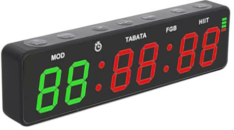 Topiky Temporizador de Gimnasio, Reloj de Temporizador de Gimnasio Portátil, Temporizador de Intervalo de Entrenamiento Recargable Magnético con Batería Potente, Temporizador Digital de