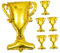 Milisten 6pcs 23,58 Zoll Gold Champion Folienballons Meisterschaft Folie Trophäe Balloons Basketball Fußball Fußball Jubiläumsgeburtstagsfeier Dekorationen