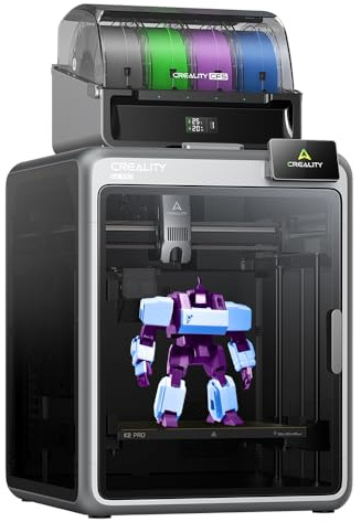 Offizieller Creality K2 Pro Combo 3D-Drucker, mehrfarbige 3D-Drucker mit CFS, Druckgeschwindigkeit 600 mm/s, 300 °C, Direktantrieb, Extruder-Kammerheizung, 11,81 x 11,81 x 11,81 Zoll
