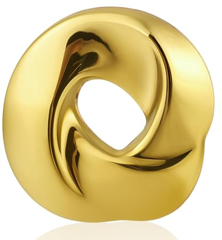 Geometrische Retro-Brosche, Goldene Runde Anstecknadel Reversabzeichen Modische Unregelmäßige Brosche Schals Schal Kleiderzubehör für Damen und Herren